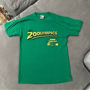 Vintage 1991 Fruit Striped Gum St Louis Zoo Zoolympics Shirt M - Fits Small
